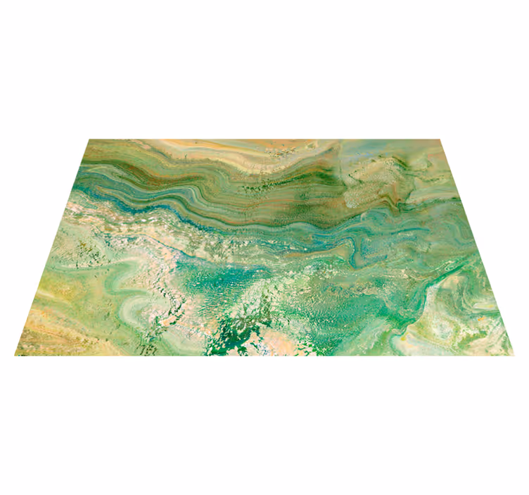 Tapete de vinil mármore cores verde e bege - TenStickers