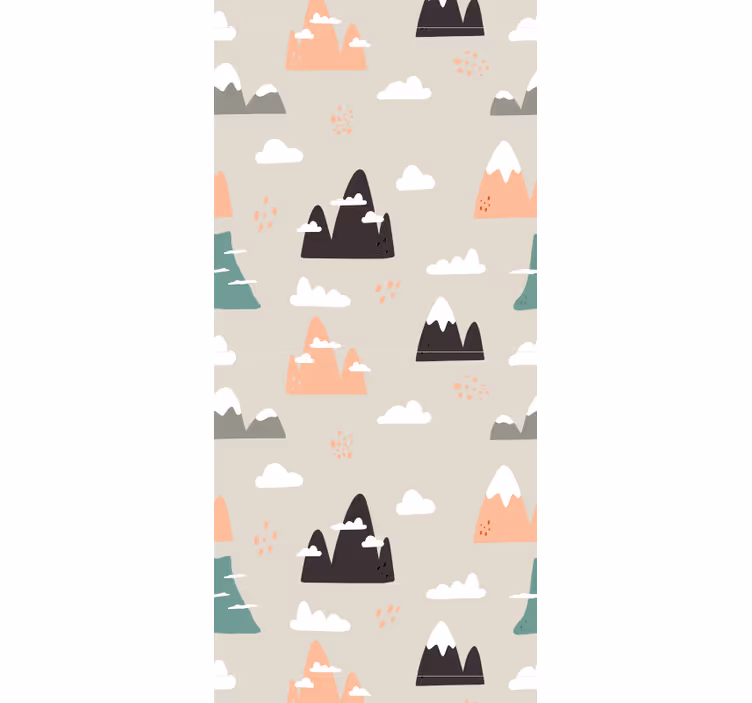 papel de parede infantil montanhas escandinavas - TenStickers