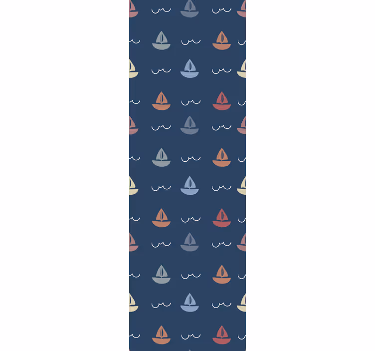 papel de parede infantil motivo de barcos à vela - TenStickers