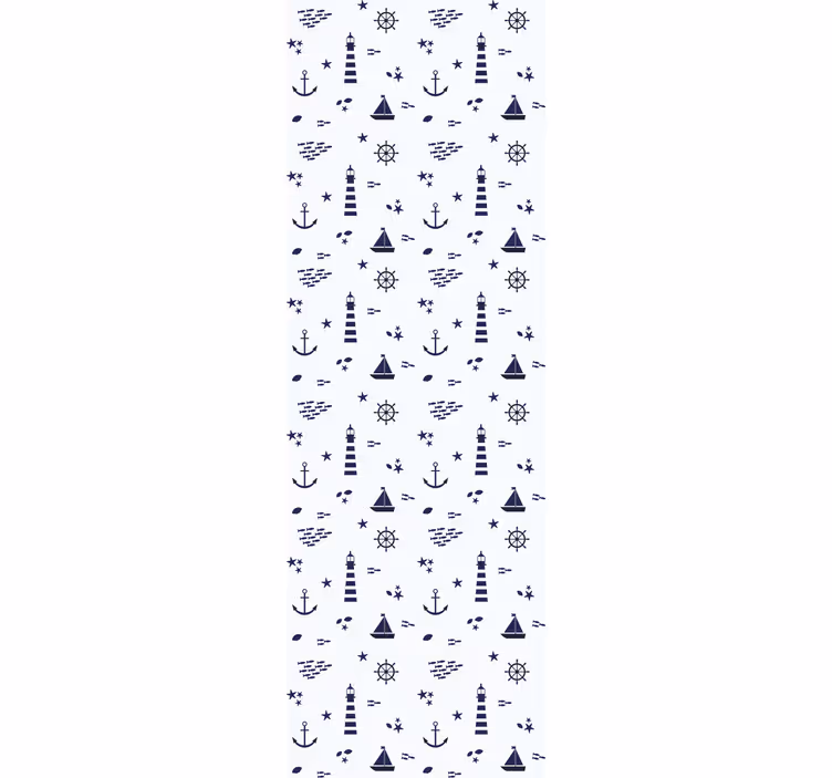 papel de parede infantil elementos náuticos nórdicos - TenStickers
