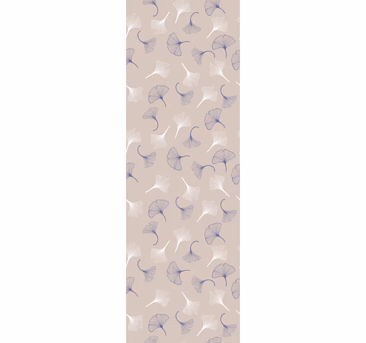 Papel de parede folhas ginko pastel delicado - TenStickers