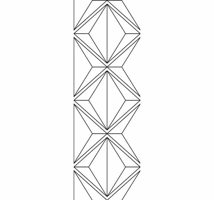 Papel de parede formas geométricas com formas de diamante - TenStickers