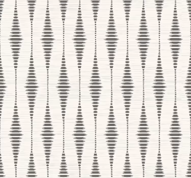 Papel de parede geométrico rabaul ikat cinza e bege - TenStickers