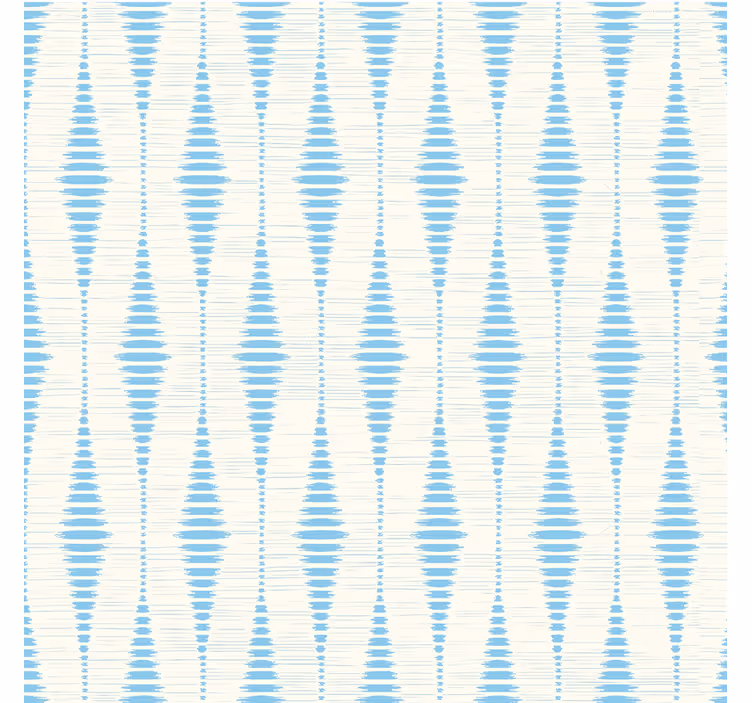 Papel de parede geométrico rabaul ikat azul claro - TenStickers