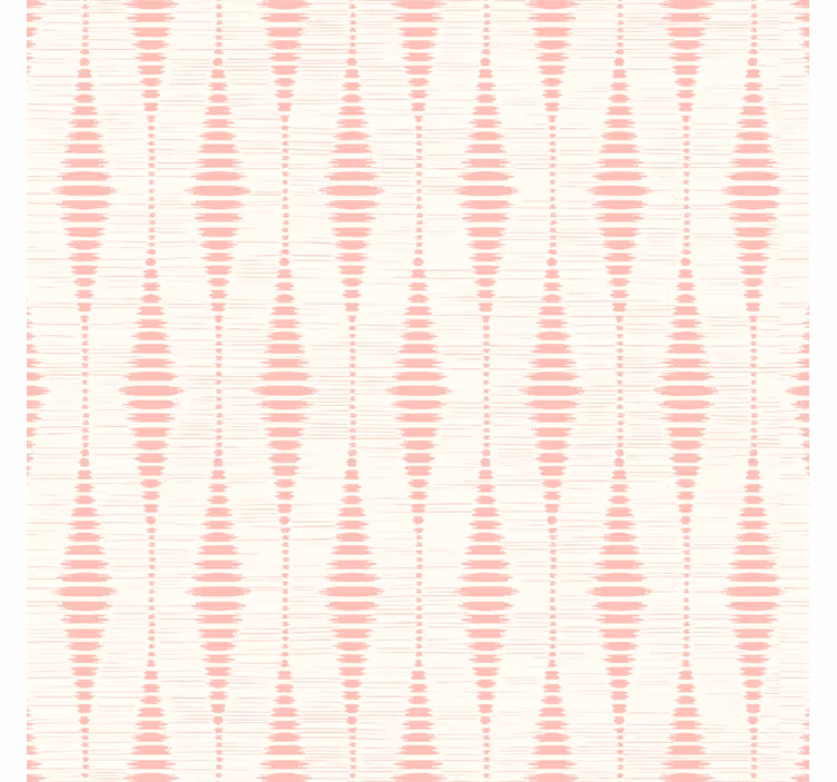 Papel de parede geométrico rabaul ikat rosa pastel - TenStickers