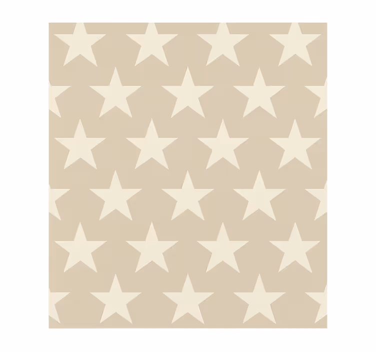 papel de parede infanto juvenil padrão de estrelas bege - TenStickers