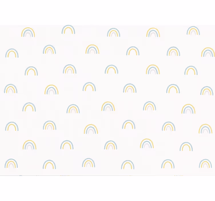 papel de parede infantil arco-íris pastéis espalhados - TenStickers