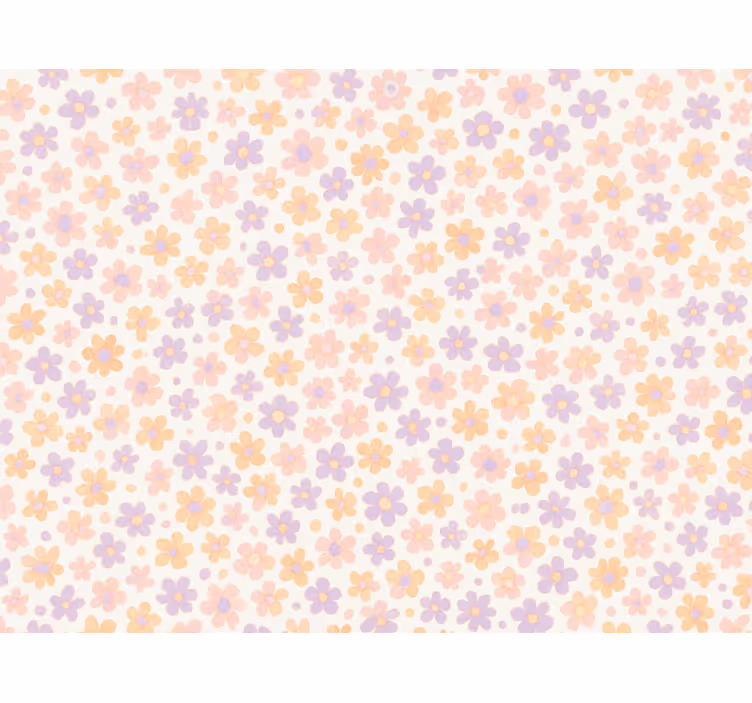 papel de parede infantil pequenas flores pastéis - TenStickers