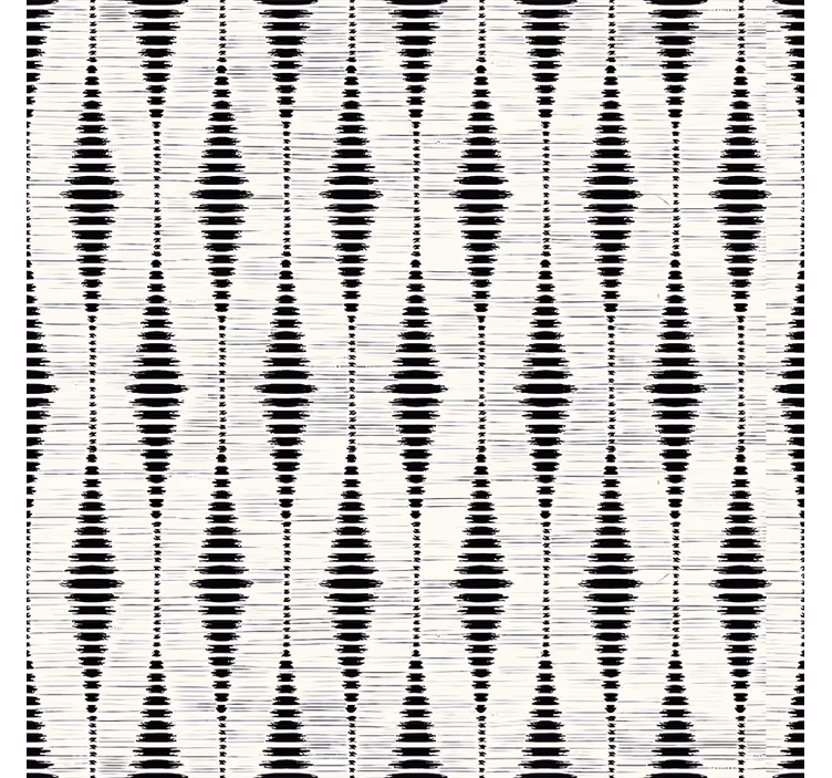 Papel de parede geométrico ikat preto rabaul - TenStickers