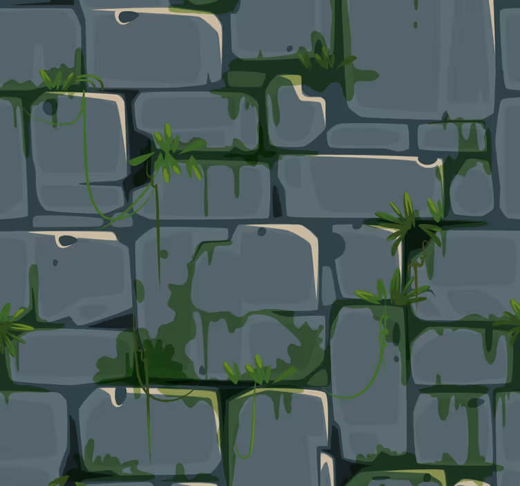 papel de parede pedra muro empedrado - TenStickers