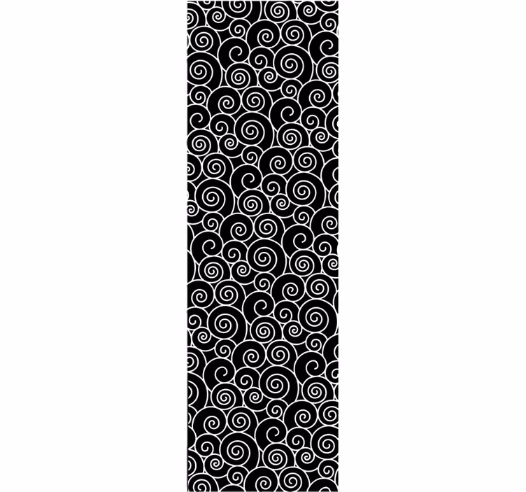 Papel de parede formas geométricas ondas pretas e brancas - TenStickers