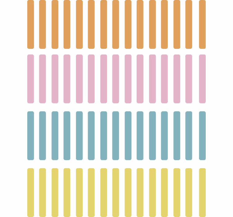Papel de parede formas geométricas bastões coloridos - TenStickers