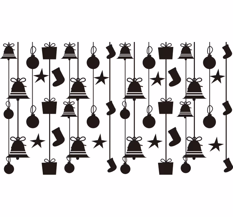 Papel de parede natal meias pretas - TenStickers