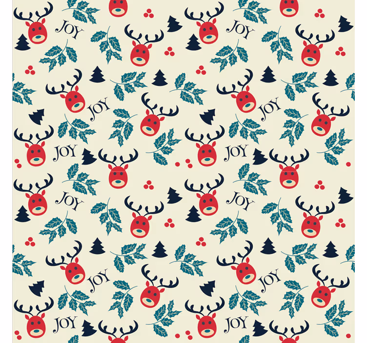 Papel de parede natal alegria e renas - TenStickers
