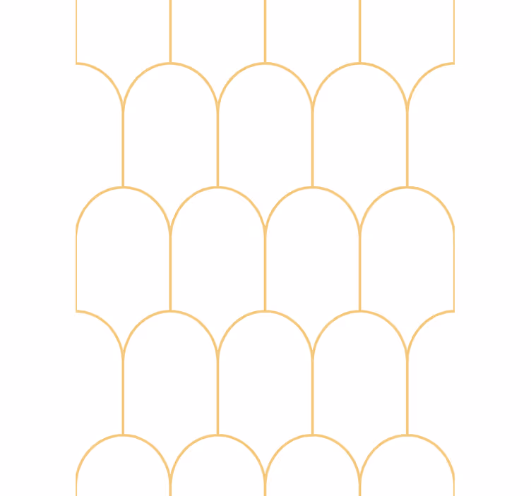 Papel de parede para sala arcos dourados elegantes - TenStickers