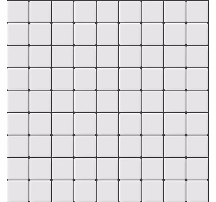 Papel de parede para sala azulejos brancos quadrados - TenStickers