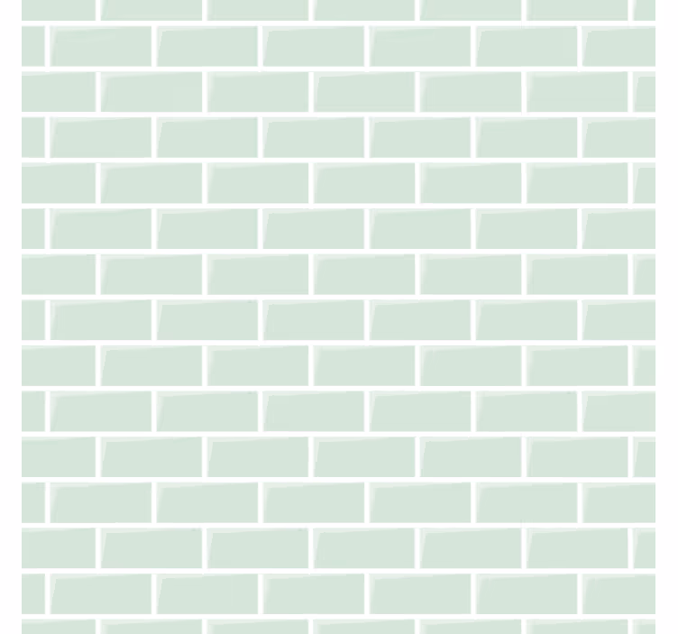 Papel de parede tijolo padrão verde elegante - TenStickers