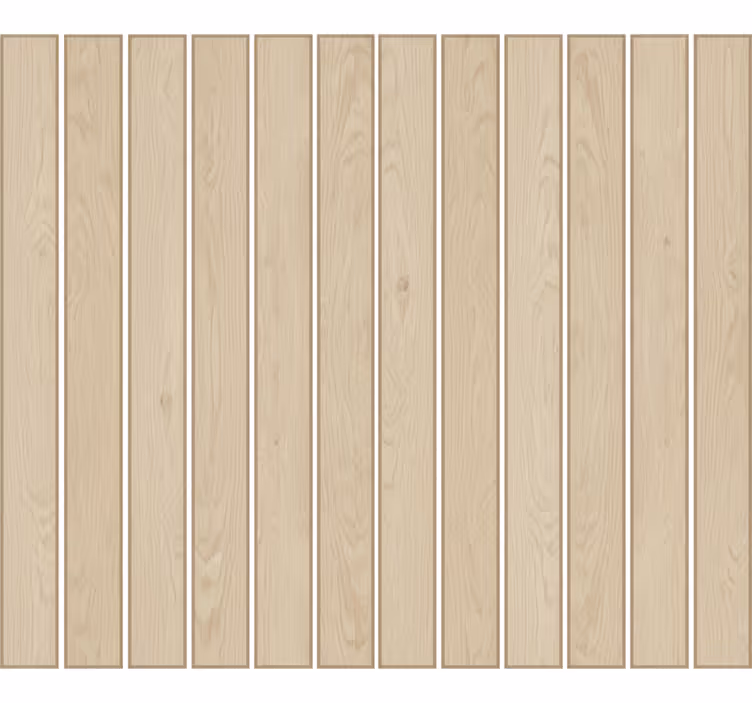 Papel de parede para sala ripado em carvalho claro - TenStickers
