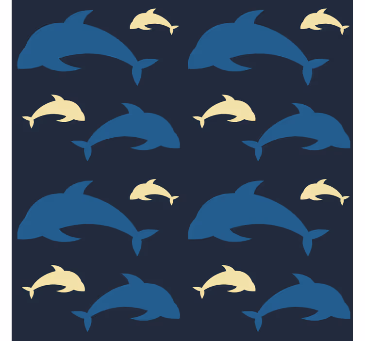 Papel de parede para quarto 3 golfinhos no mar - TenStickers