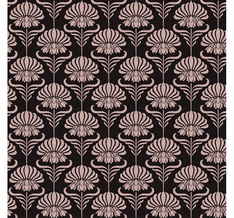 Papel de parede barroco com motivos art nouveau - TenStickers