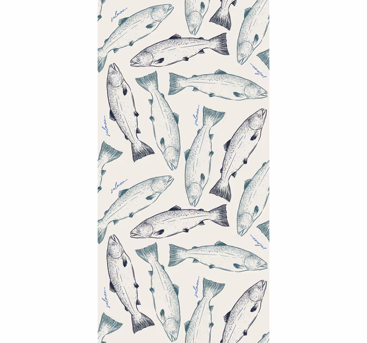 Papel de parede animais peixe salmão - TenStickers