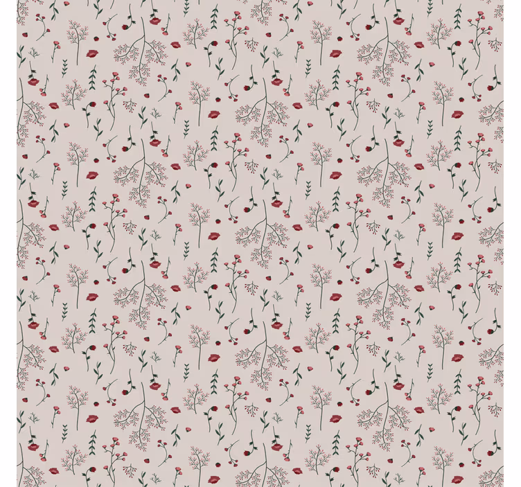 Papel de parede para quarto com estampa floral - TenStickers