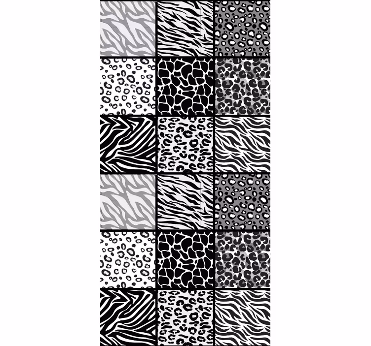 Papel de parede animais estampas diferentes - TenStickers