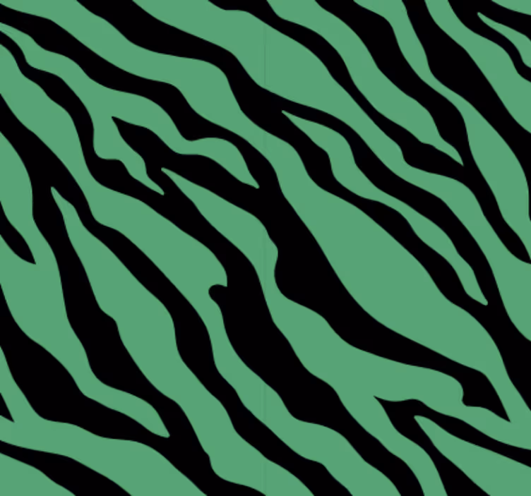 Papel de parede animais design zebra verde - TenStickers