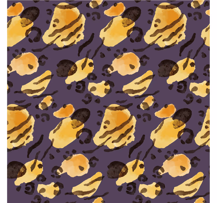 Papel de parede animais manchas de tigre aquarella - TenStickers