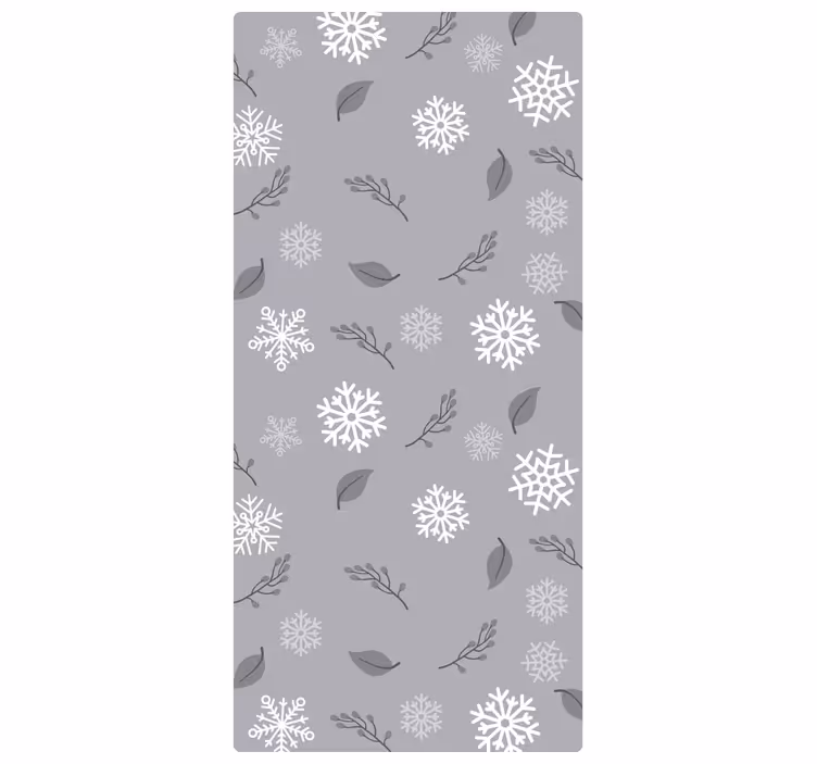 Papel de parede natal com motivo de flocos sazonais - TenStickers