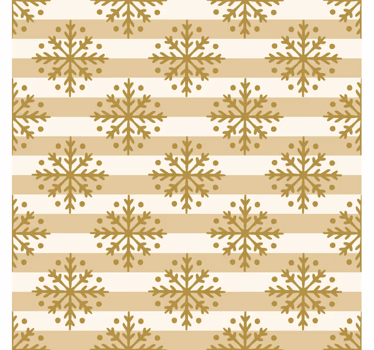 Papel de parede natal listras de flocos de neve - TenStickers