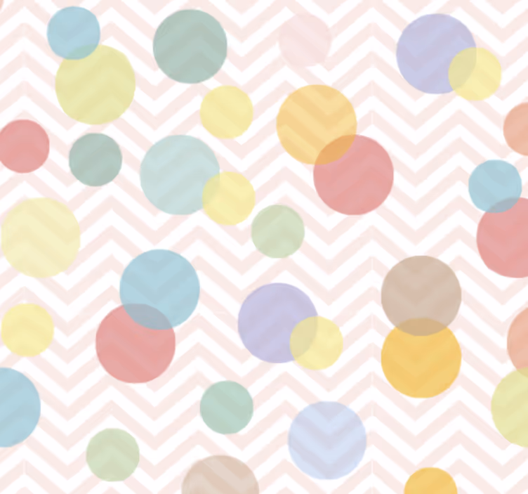 Papel de parede escritório chevron com bolinhas coloridas - TenStickers