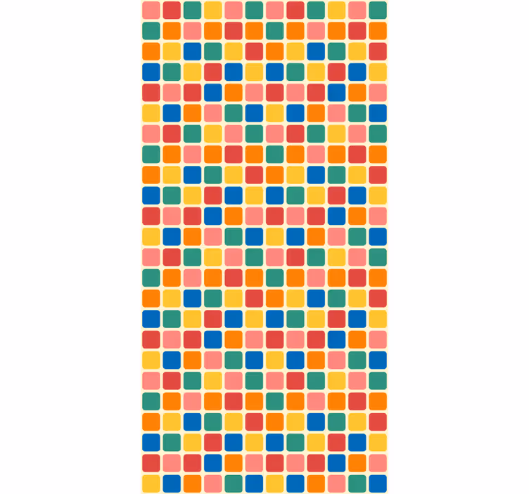 Papel de parede escritório quadrados multicoloridos - TenStickers