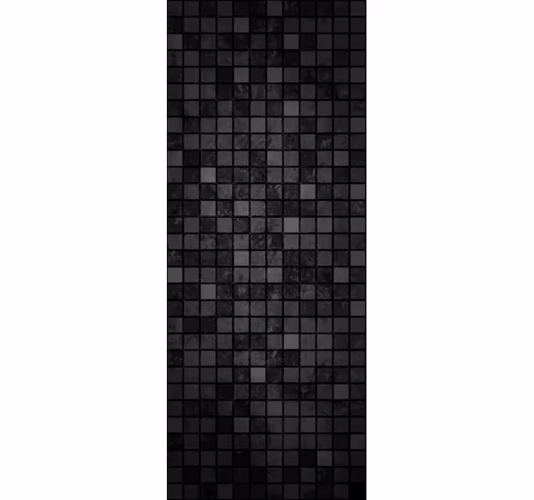 Papel de parede escritório quadrados pretos - TenStickers