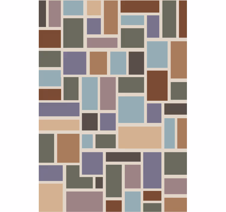 Papel de parede escritório azulejo moderno colorido - TenStickers
