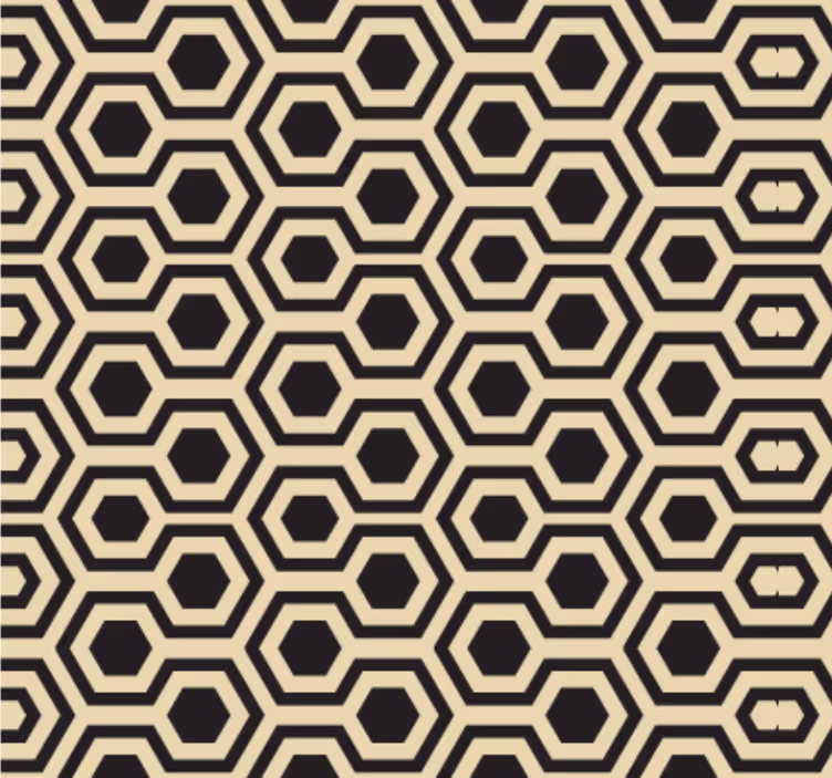 Papel de parede escritório padrão hexagonal geométrico - TenStickers