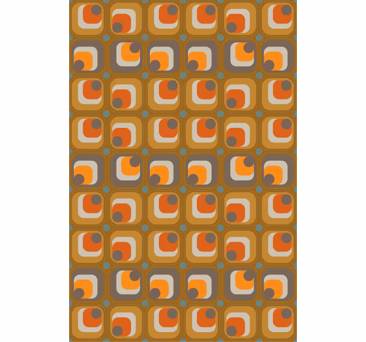 Papel de parede escritório padrão de quadrados retrô anos 70 - TenStickers