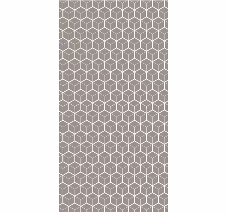 Papel de parede escritório padrão hexagonal cinza e branco - TenStickers