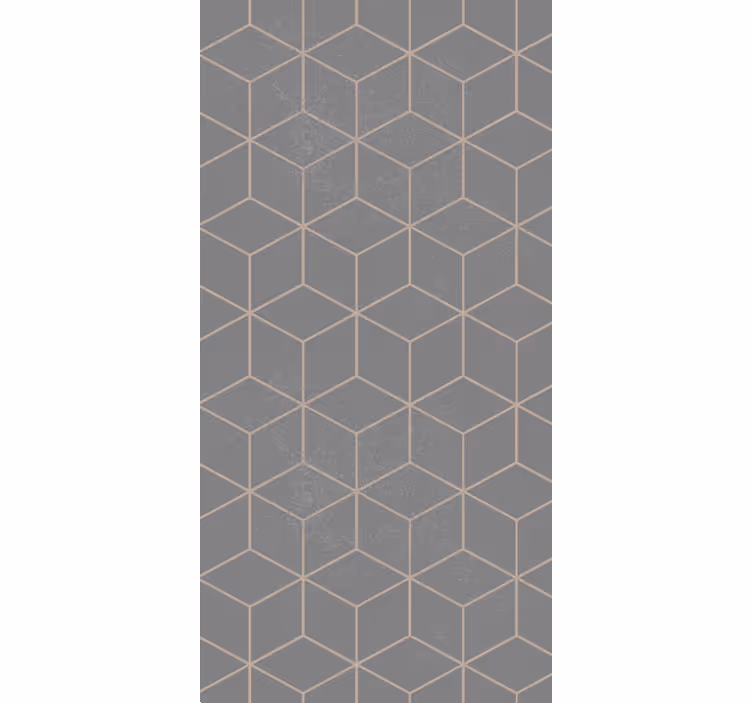 Papel de parede escritório padrão hexagonal cinza - TenStickers