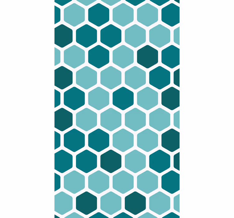Papel de parede formas geométricas colmeia verde - TenStickers