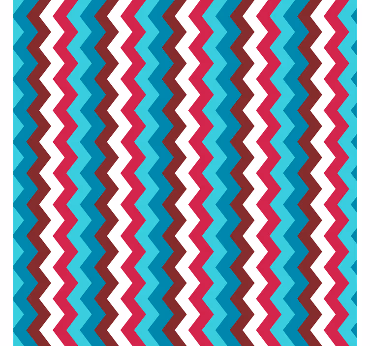 Papel de parede formas geométricas padrão ondulado zigzag - TenStickers
