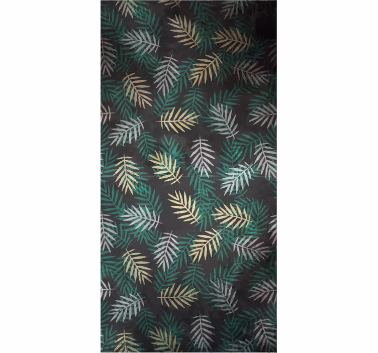 Papel de parede natureza com padrão de folhagens tropicais - TenStickers