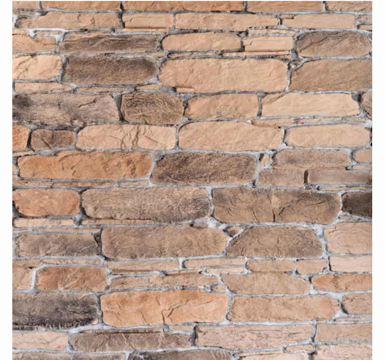 Papel de parede pedra padrão de tijolos realista - TenStickers