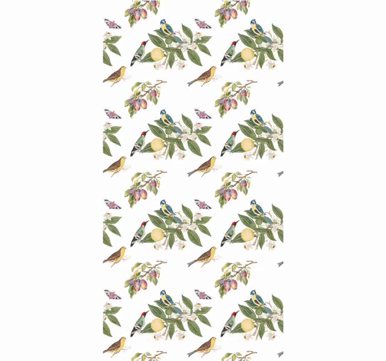 Papel de parede infantil ladrões de frutas na natureza - TenStickers