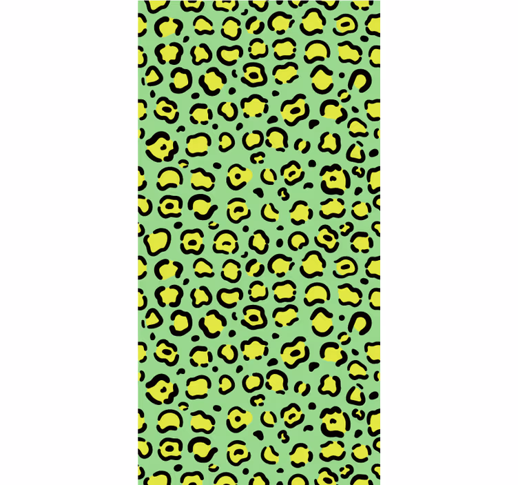 Papel de parede infantil leopardo colorido em pistache - TenStickers
