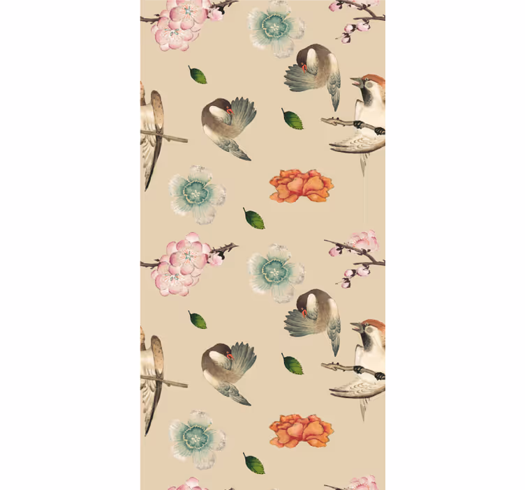 Papel de parede infantil lindo pássaro azul-água - TenStickers