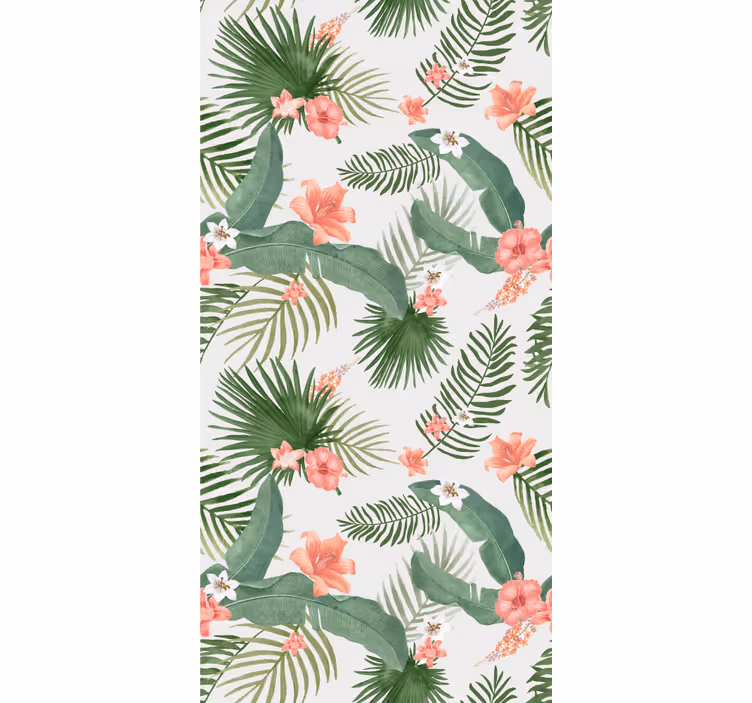 Papel de parede infantil com padrão de plantas regenciais - TenStickers