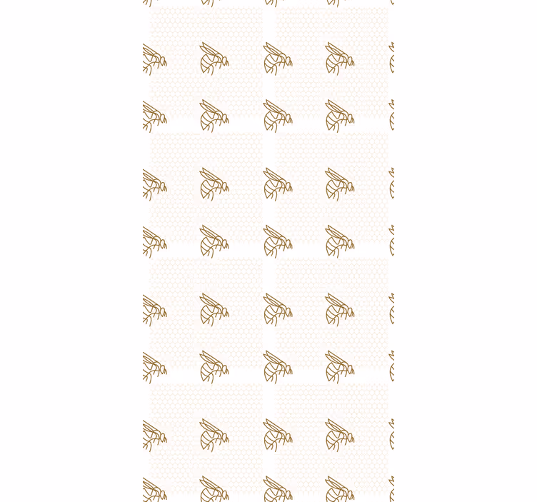 Papel de parede infantil com ilustração de abelha elegante - TenStickers
