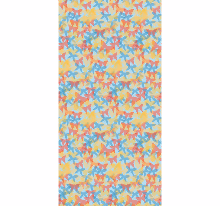 Papel de parede infantil laranja, amarelo e azul - TenStickers