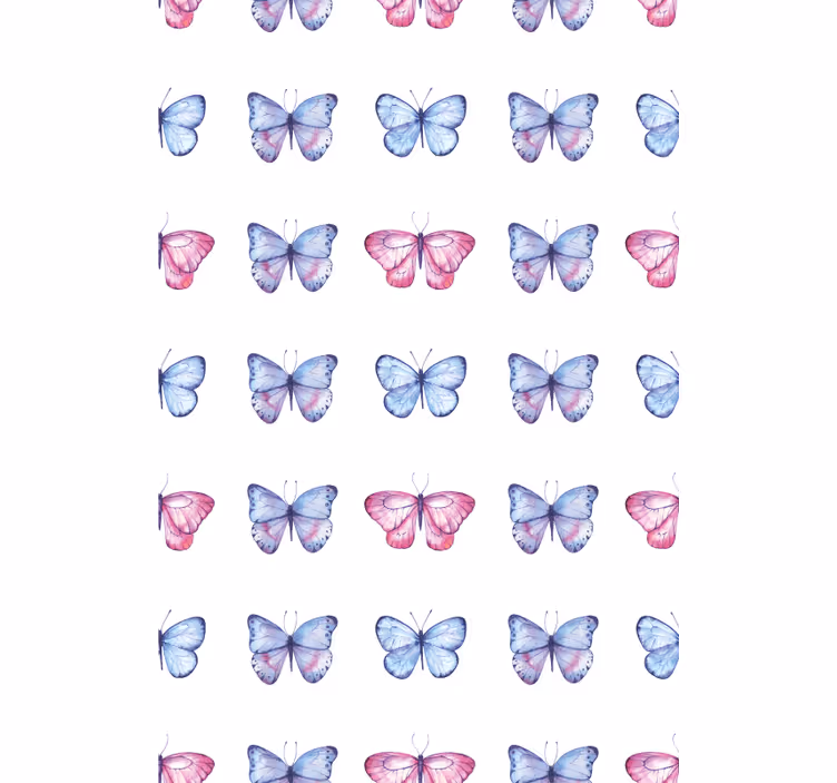 Papel de parede infantil asas azuis e rosas - TenStickers